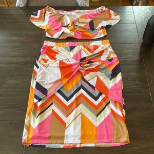 Venus off the shoulder two piece set